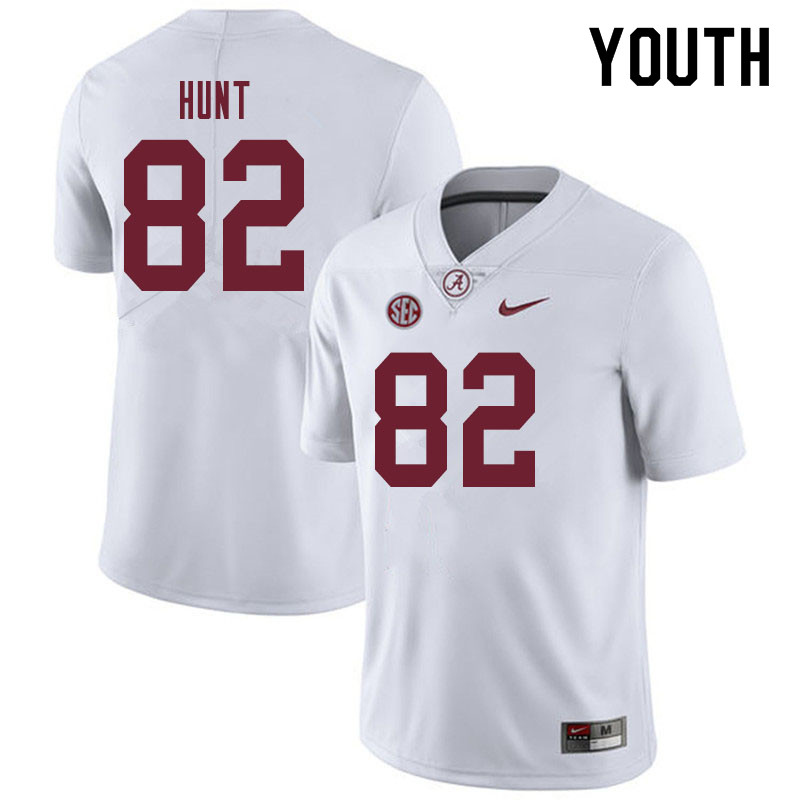 Alabama Crimson Tide Youth Richard Hunt #82 White NCAA Nike Authentic Stitched 2019 College Football Jersey OC16X76FL